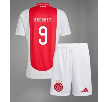 Ajax Brian Brobbey #9 Koszulka Podstawowa dzieci 2024-25 Krótki Rękaw (+ krótkie spodenki)